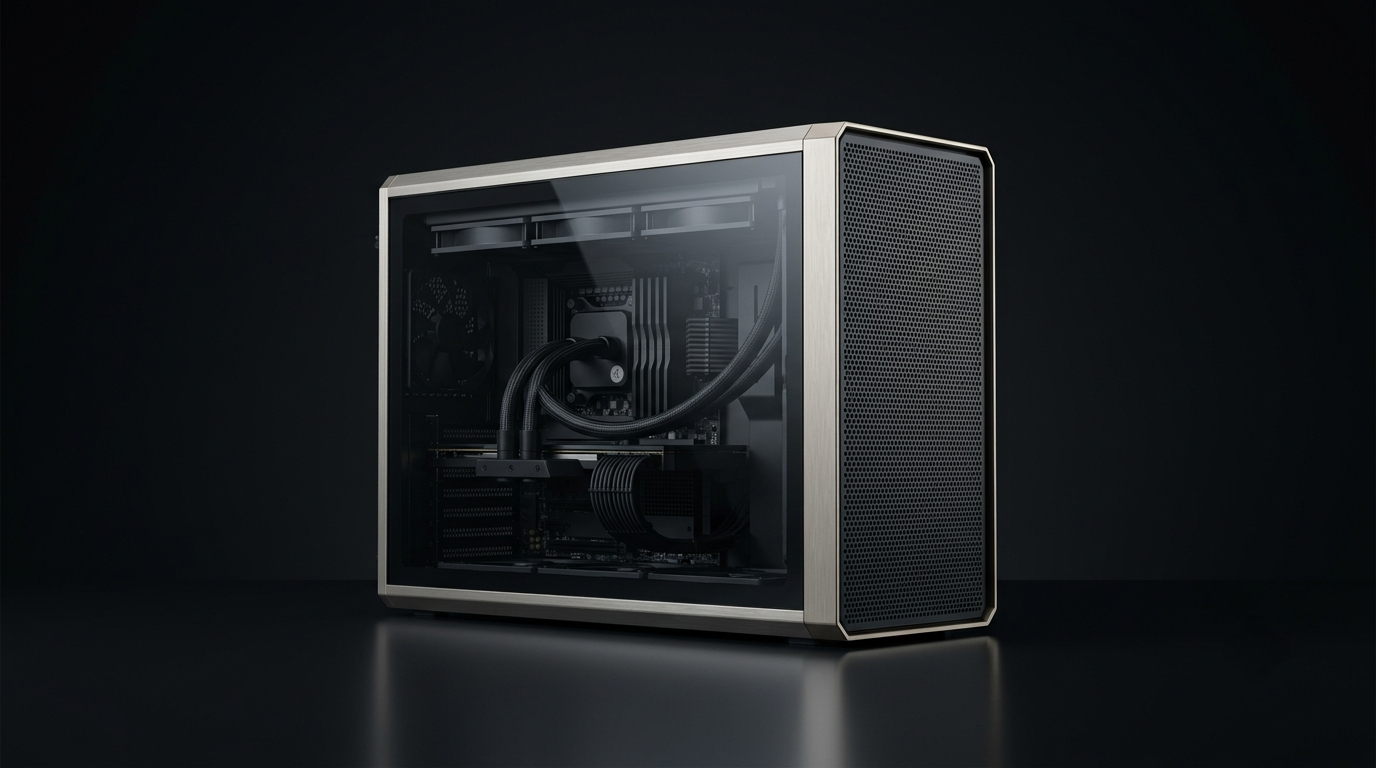 Volta Sovereign workstation, three-quarter view