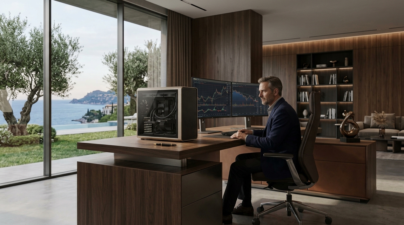 Volta Sovereign in an office with Mediterranean view
